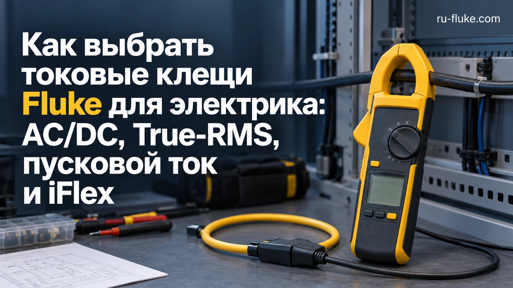 Как выбрать токовые клещи Fluke для электрика: AC/DC, True-RMS, пусковой ток и iFlex
