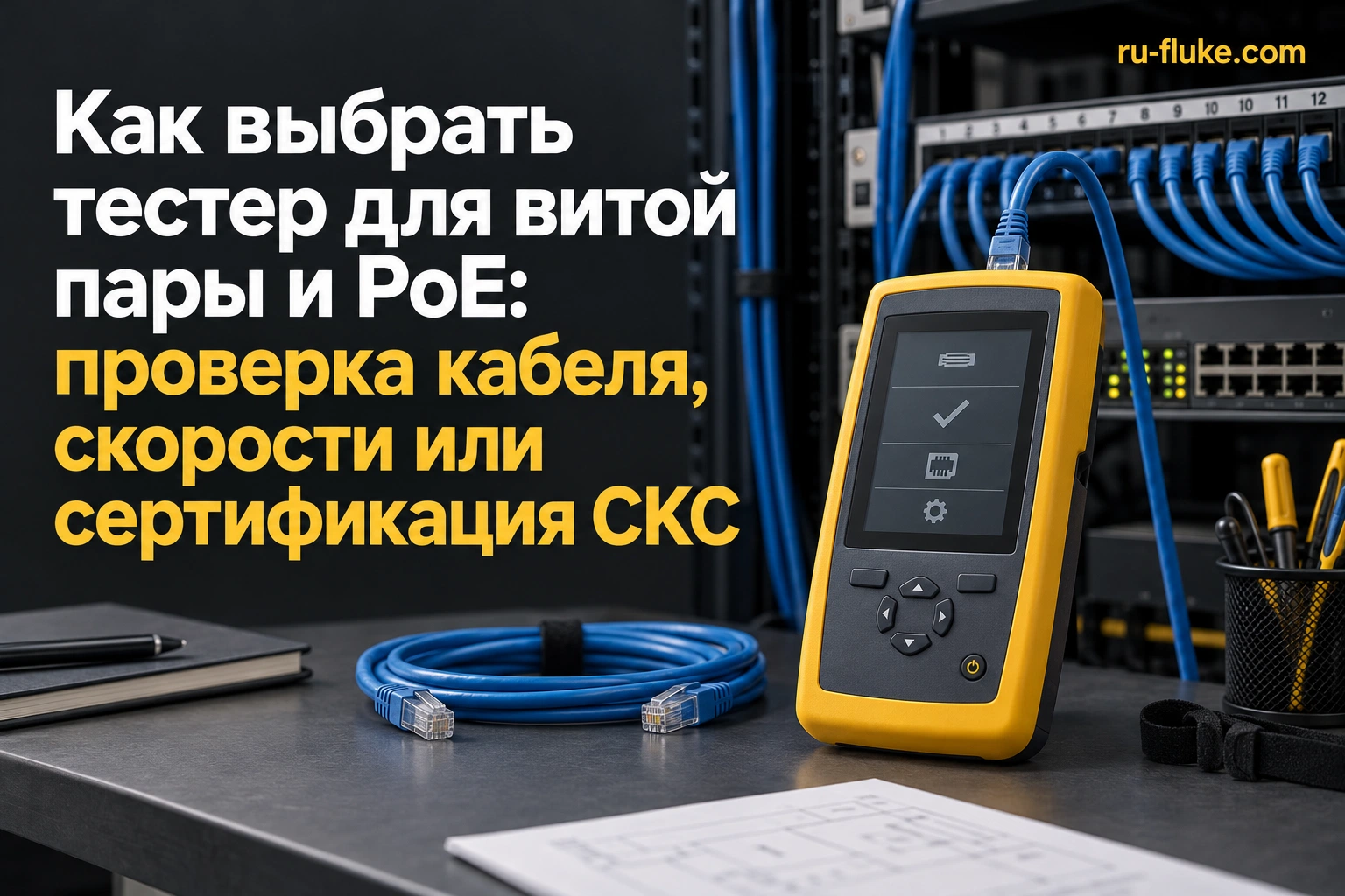 Как выбрать тестер для витой пары и PoE: проверка кабеля, скорости или сертификация СКС