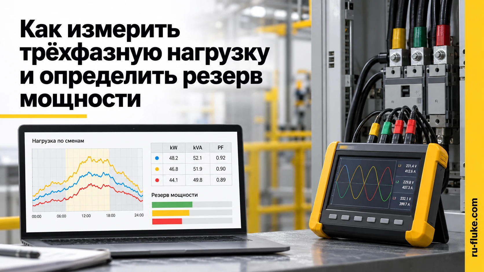 Измерение трёхфазной нагрузки и резерва мощности