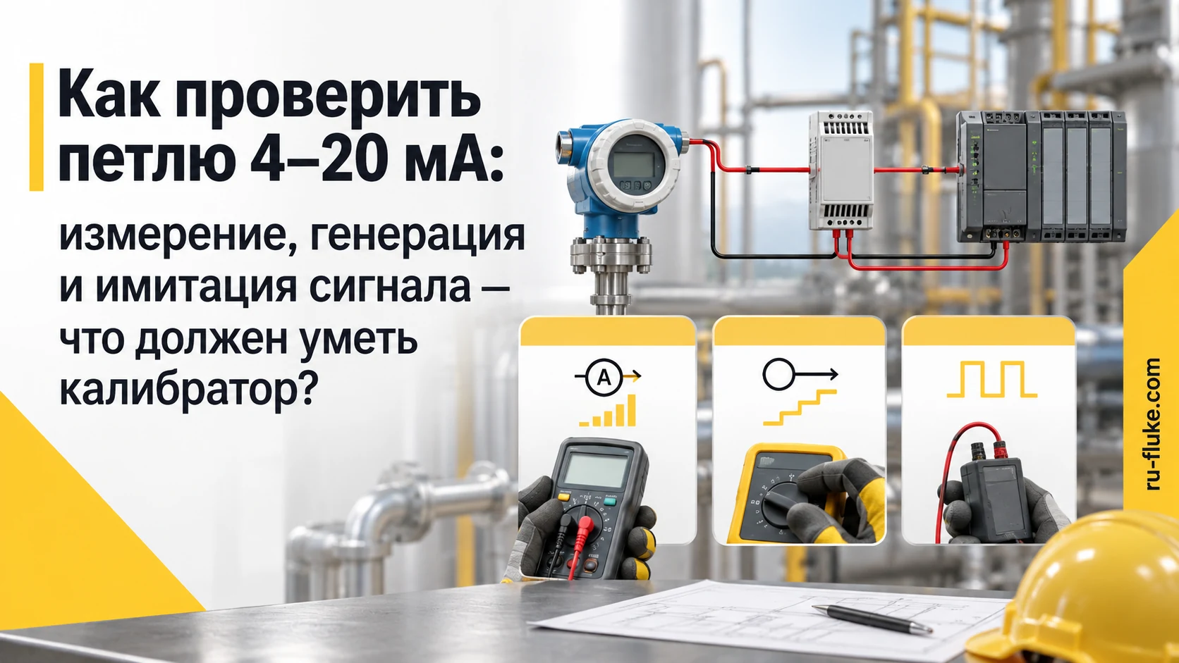 Проверка токовой петли 4–20 мА калибратором Fluke
