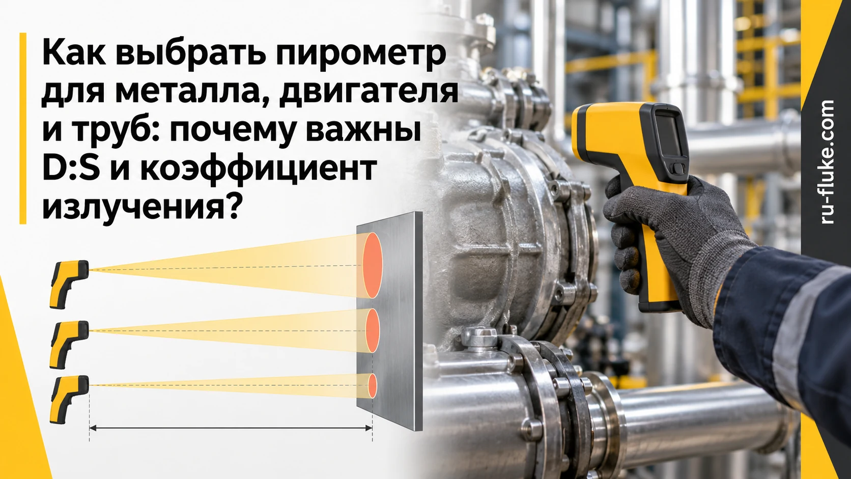 Как выбрать пирометр Fluke для металла двигателя и труб