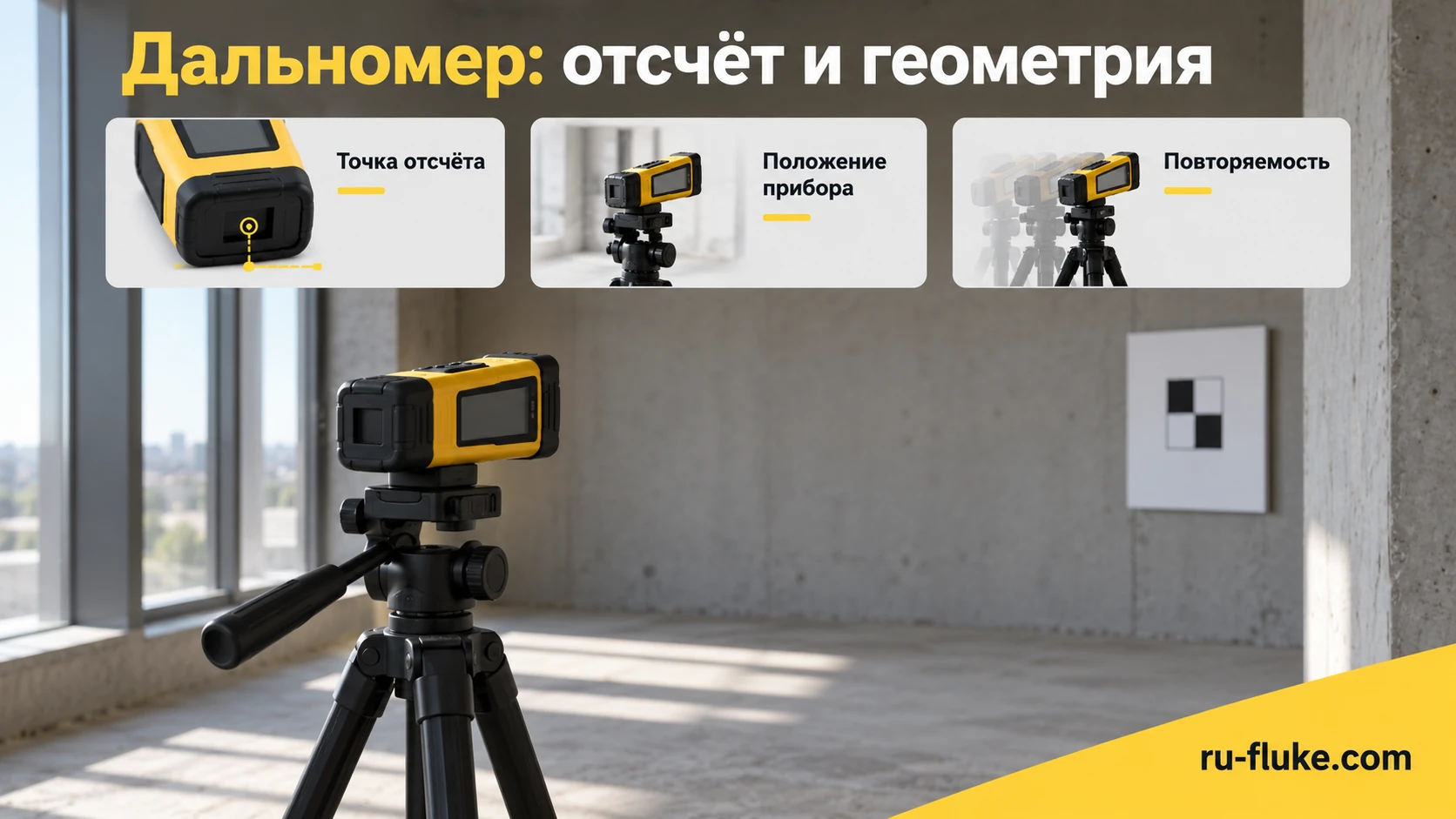 Точка отсчёта и геометрия измерения лазерным дальномером
